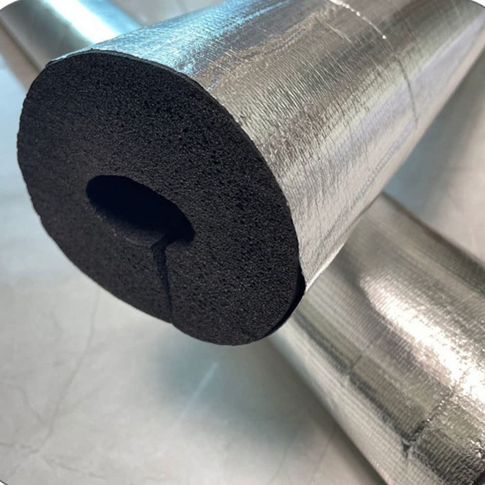 Pipe Insulation， Self Adhesive Aluminum Foil Foam Pipe Insulation Roll ID 22 120mm Thickness 20mm Or 30mm(30mm(1.18in),89mm(3.5in))