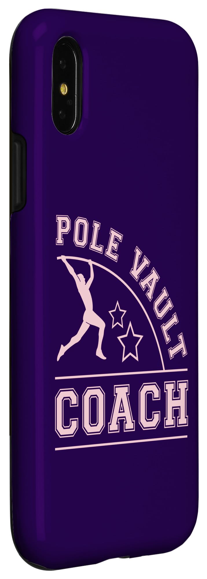 iPhone X/XS Pole Vault Coach Track And Field Pole Vaulter Trainer Pink Case - Image 3