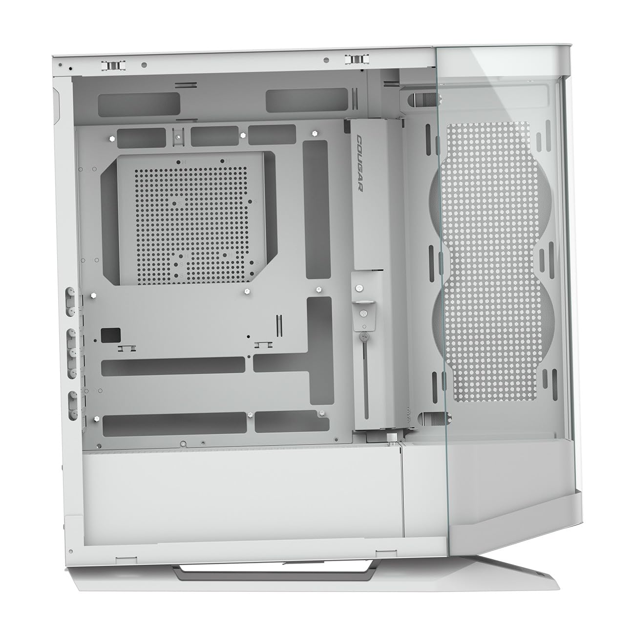 Cougar FV270 - Carcasa de Cristal Templado Curvo de Media Torre Blanca