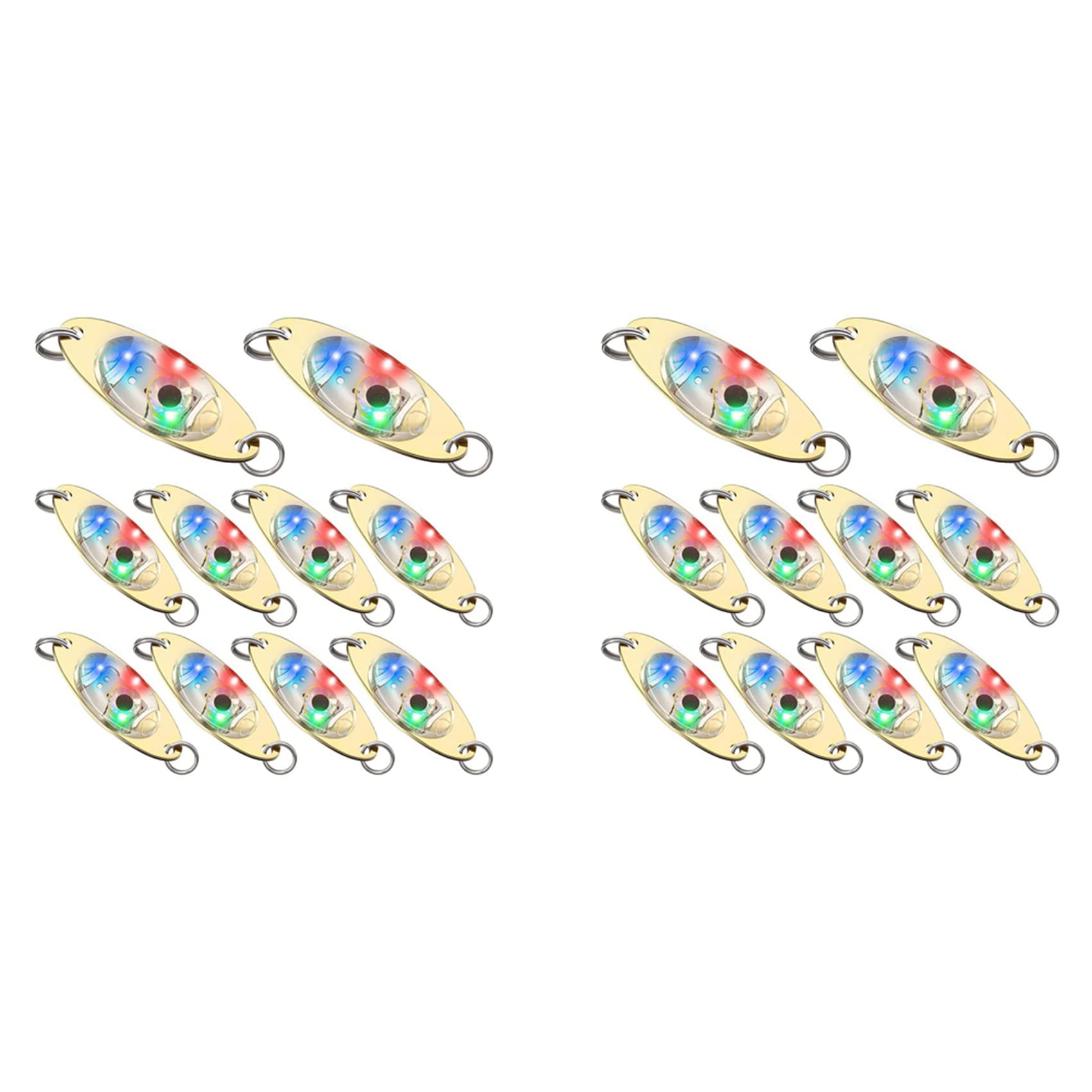 ISTOVO 20x LED Angeln KöDer Angeln Unterwasser Blinker Heilbutt Flasher Schleppangeln Tiefer Tropfen Angeln Licht