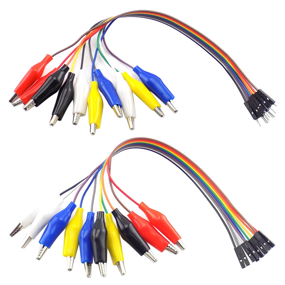 Zacisk krokodylkowy na skoczku, bolec typu Jumper, gwint Dupon 2 w 1, wtyczka na zacisk krokodylkowy, 10-biegunowe gniazdo skoczkowe na zacisk krokodylkowy do eksperymentów elektronicznych,