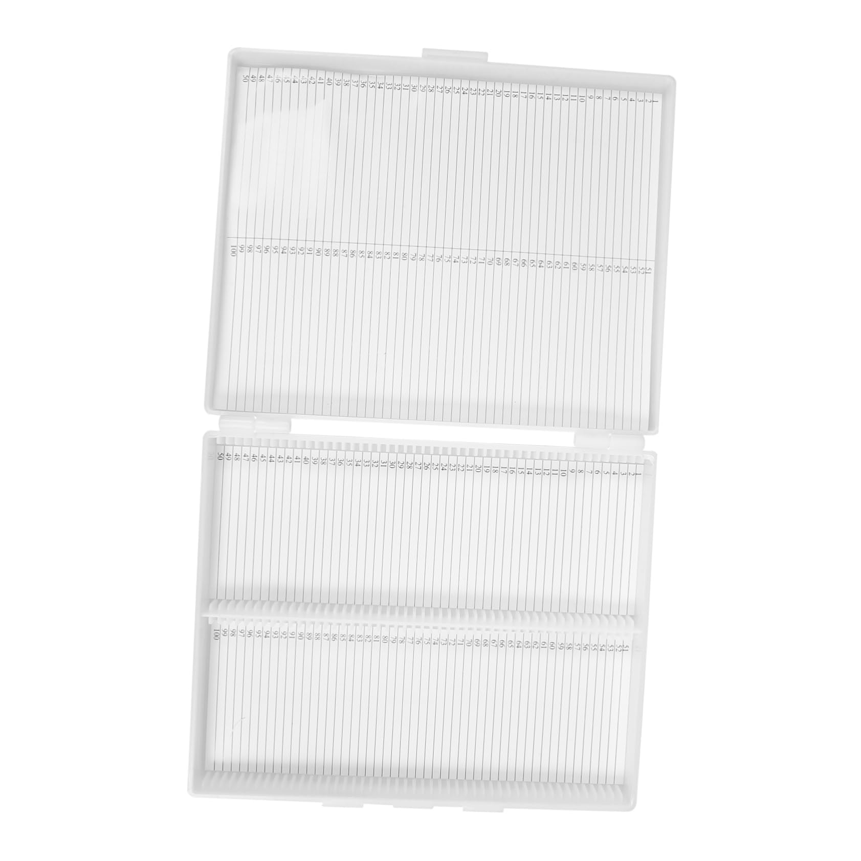 MUCKLILY Microscope Slide Holder Box 100 Slide Capacity Plastic Stackable Design for Laboratory Education