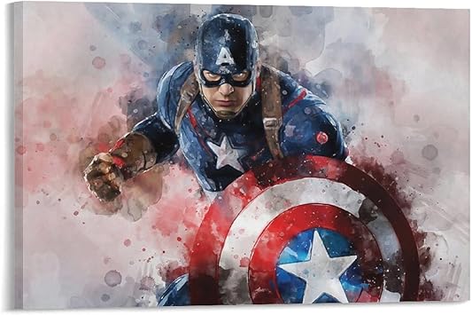Amazon Co Jp キャプテンアメリカ ポスター 映画 ポスター アートポスター マーベル ポスター キャラクターポスター お風呂ポスター 絵画 インテリア おしゃれ Marvel ポスター ホーム装飾 アートパネル プリント キャンバス 壁アート 現代壁掛け 絵画 版画 芸術作品