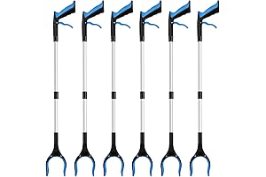 Tessco 6 Pcs Picker Uppers for Seniors with Anti-Slip Jaw and Strong Grip