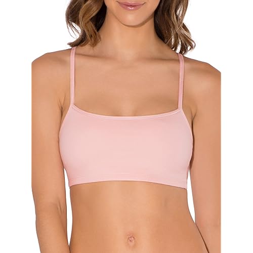Fruit of the Loom Women's Spaghetti Strap Cotton Pullover Sports Bra
