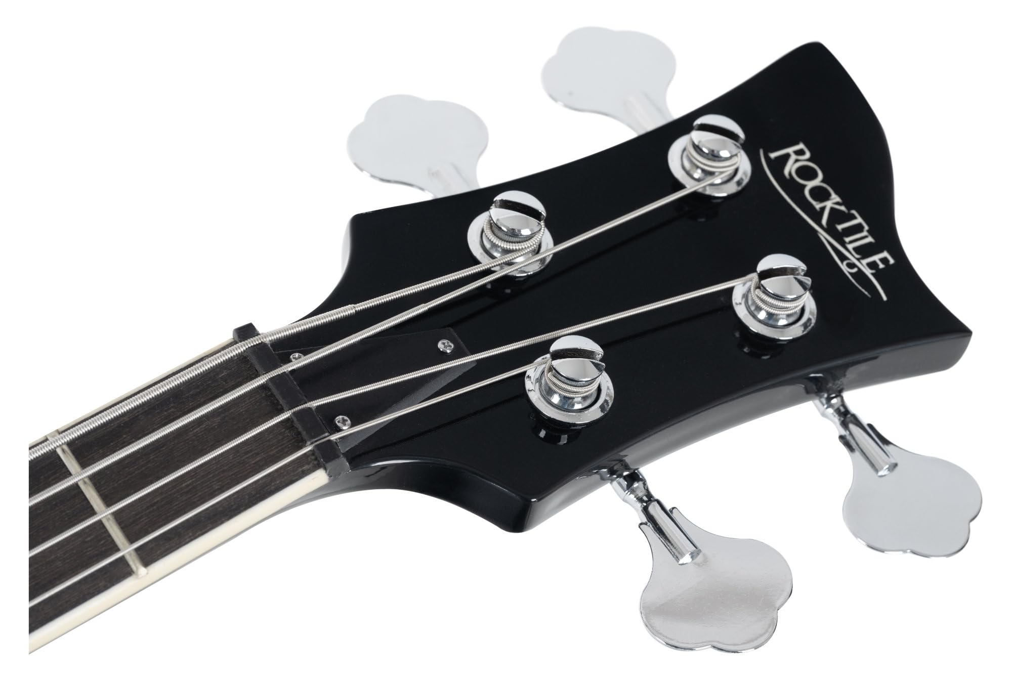 Rocktile Pro RB-400B Blackbird E-Bass Set Gigbag (Longscale, Humbucker, Single Coil, manche collée) noir