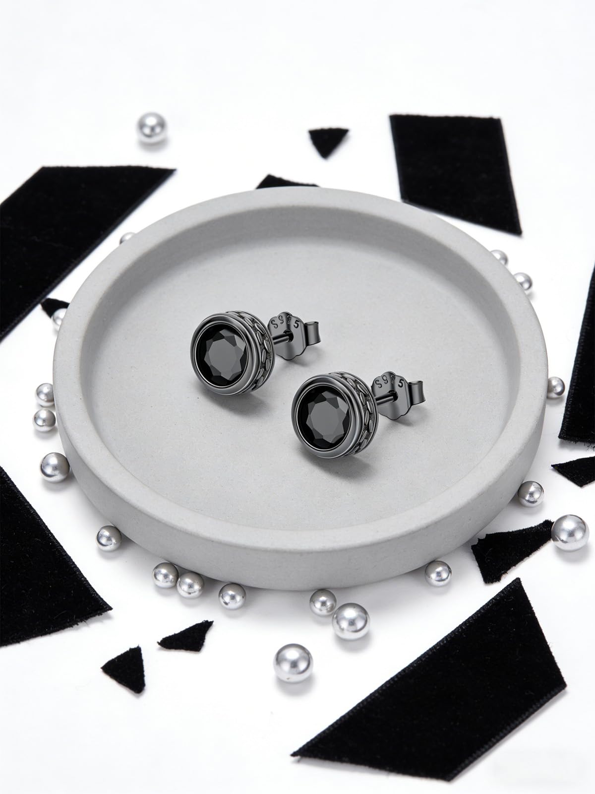 Herren Ohrstecker 925 Sterling Silber