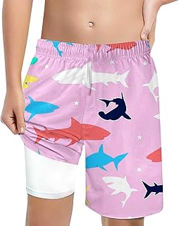 Baño Azul Impreso Bañador para niños con cordones de cintura alta Pantalones casuales sueltos Vestido de playa Niños