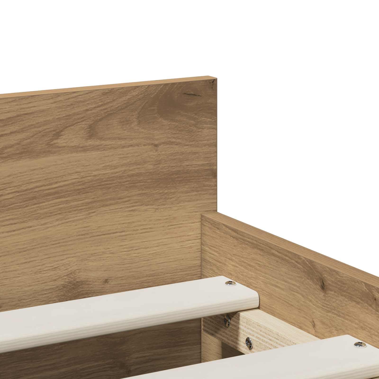 vidaXL Bettrahmen Artisan-Eiche 100 x 200 cm Holzwerkstoff
