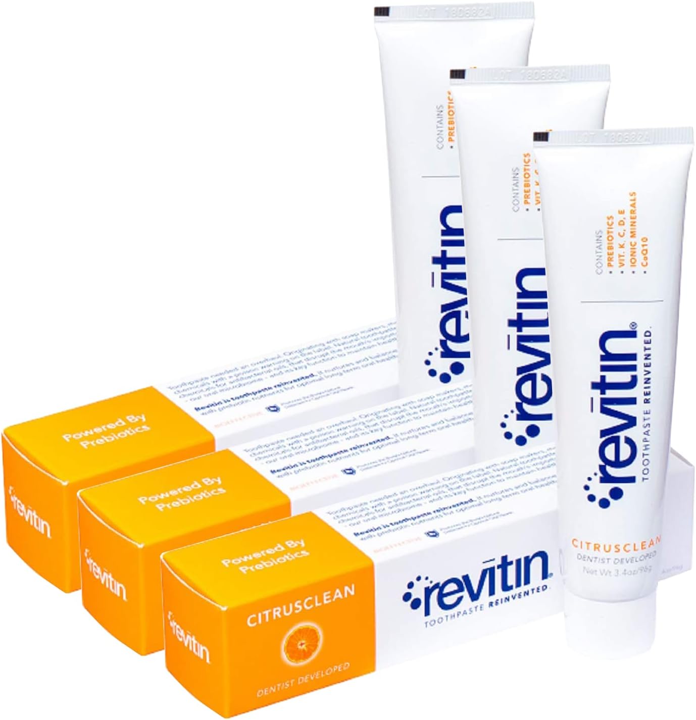 Revitin Natural Toothpaste Pack of 3 Health & Household