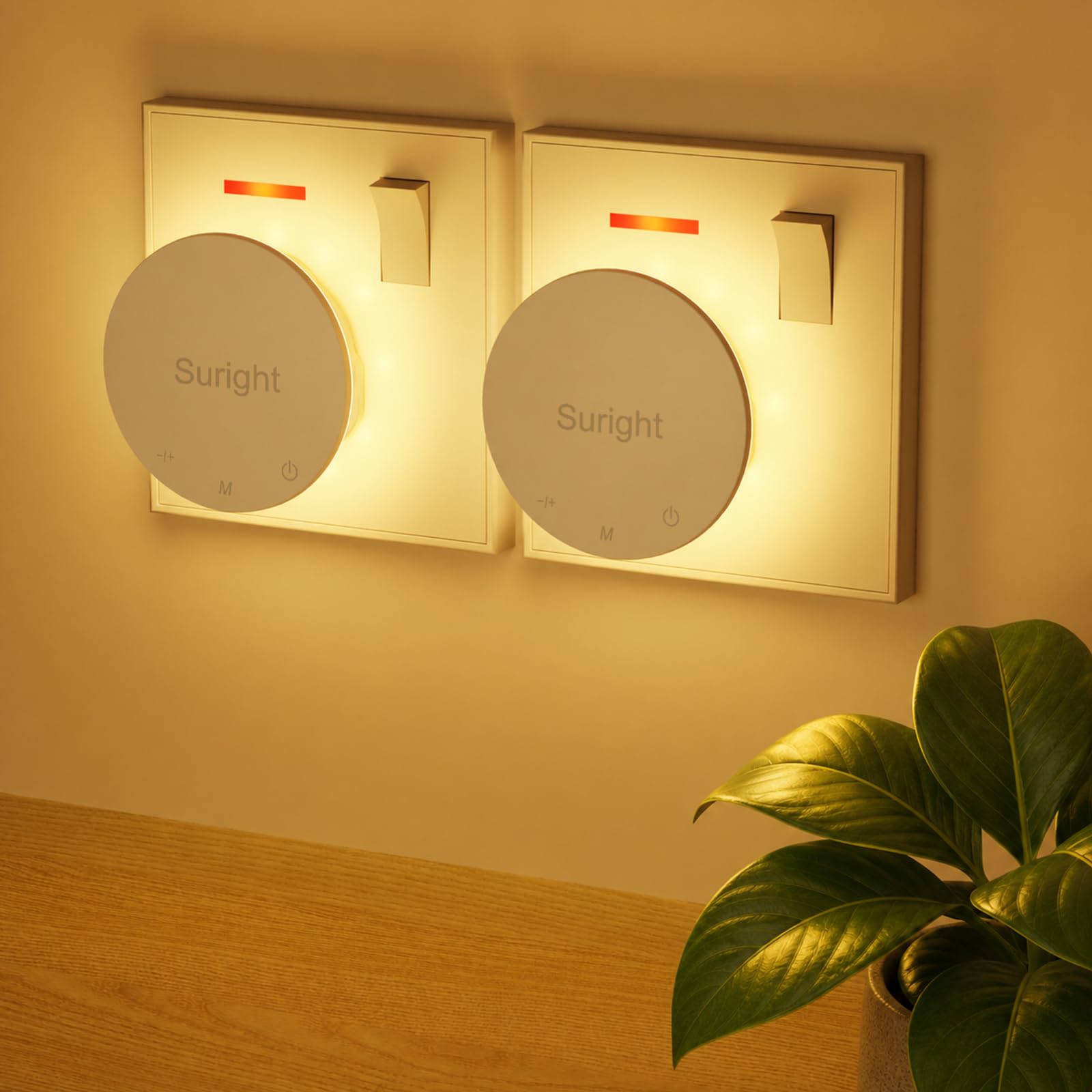 Night Light Plug in Wall 2 Pack, Radar Motion Sensor Lights Indoor