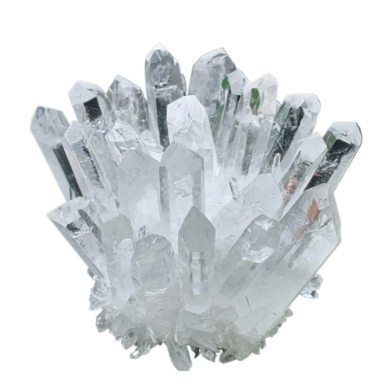 AARTERZZA 1pcs 450-500g White Quartz Crystal Cluster