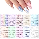 Material seguro con técnica amigable: Fácil de aplicar en las uñas, no dañará tus hermosas uñas.También es adecuado para bricolaje en casa y salón de uñas.