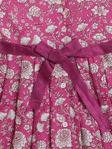 Image of The Magic Wand Printed Dresses for Kids Baby Girls, Fancy Stylish Knee Length One Piece Midi Frocks for Girls, Casual Dress for Summer Season