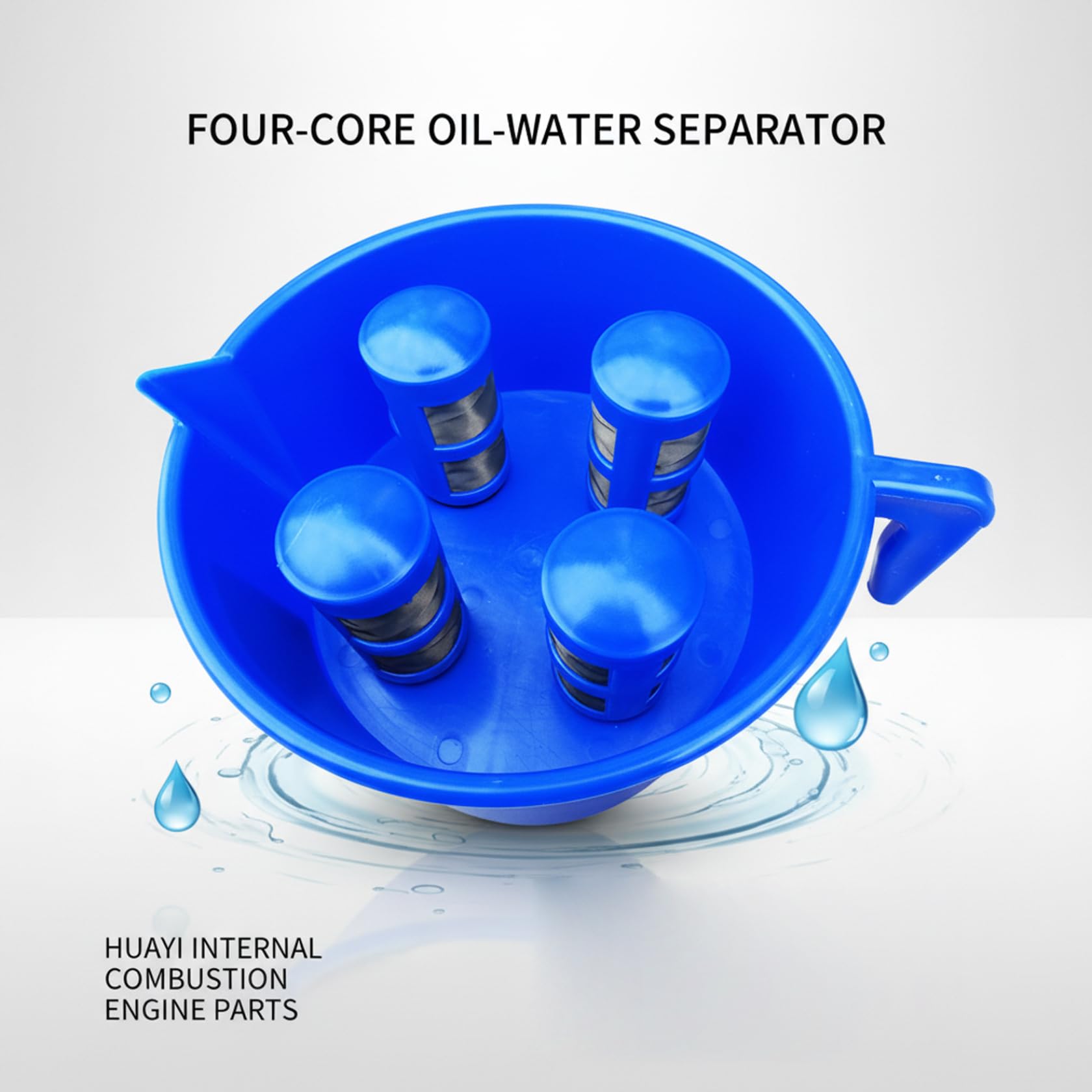 Filtertrichter |.Öl-Wasser-Abscheider mit 4 Filtern für Benzin und |.Mehrzweck-Filtrationstrichter für saubere Kraftstoffe und Flüssigkeiten, Filter