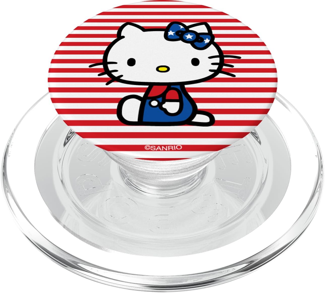 Hello Kitty Red White and Blue Stars and Stripes PopSockets MagSafe PopGrip for iPhone