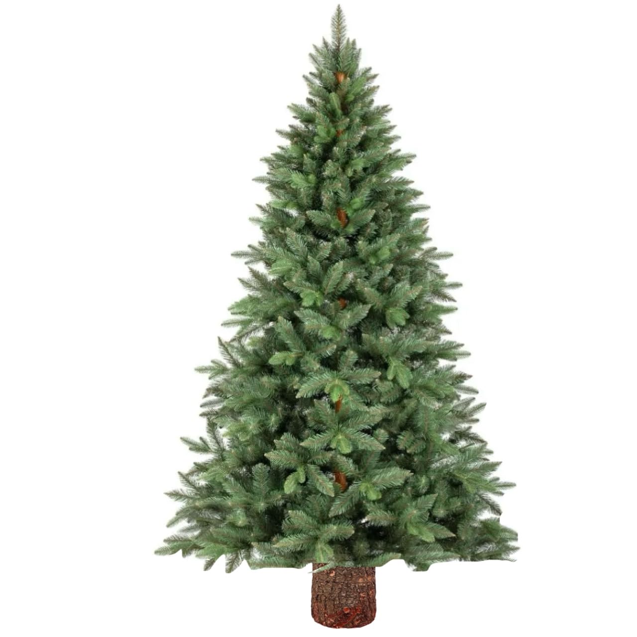 base per albero di natale, vero tronco di abete originale 30kg, legno realistico 35x28 base per albero artificiale, artigianale