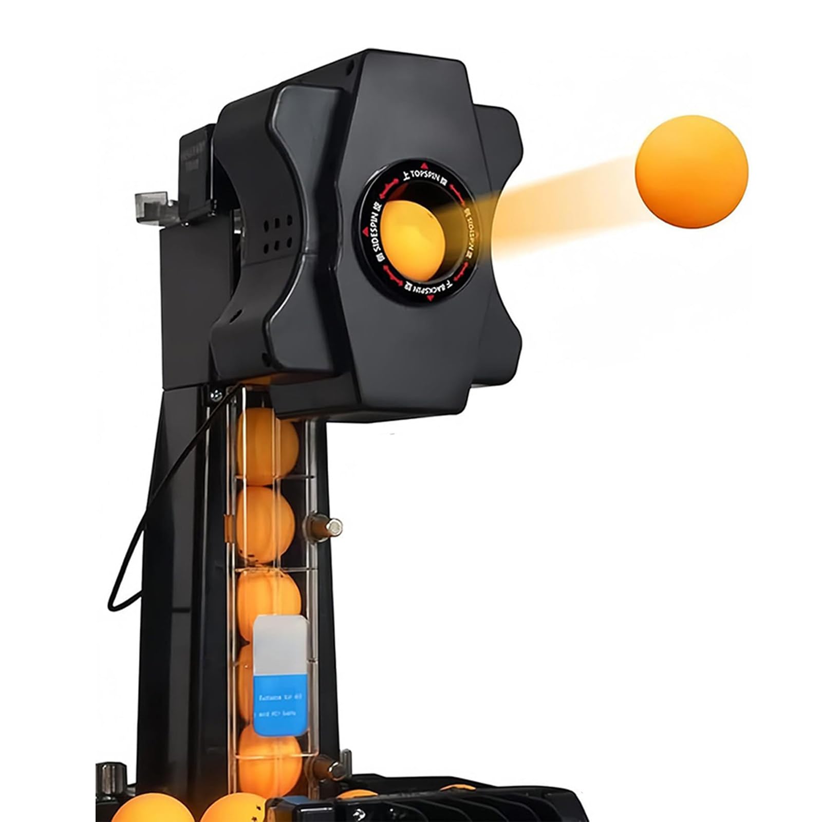 FRANREADER Table Tennis Robot, 9 Different Spin Balls Ping Pong Robot, Automatic Table Tennis Machine, Automatic Ball Launcher, for Ping-Pong Practicing Training Ball Machine Optional Single Serve