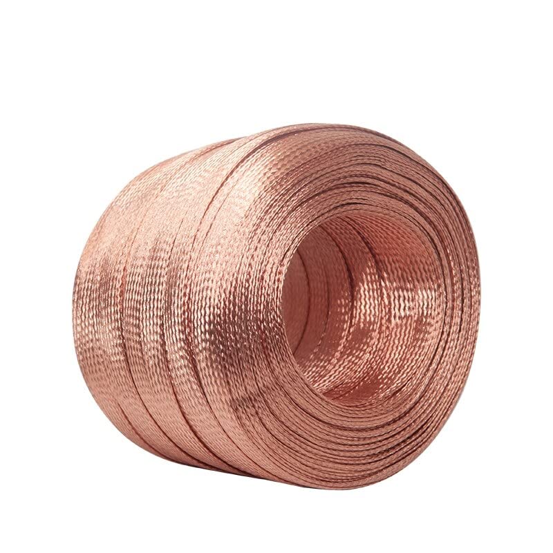 Tool parts for Machine Tinned Copper Braided Sleeve Strap Connecting Wire 1Meter 4/6/10/25/35 Square Conductive Tape Desoldering Braid Welding Solder-( Color: Copper Braide/ Spec: 10 Square )
