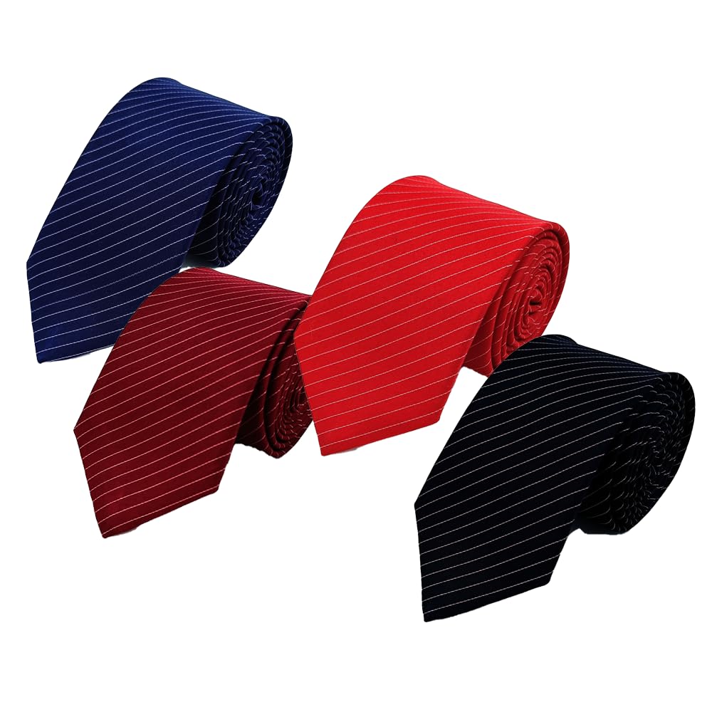 utf Men’s Striped Tie for Men Formal | Office Business Wedding Necktie | Microfiber Slim Tie for Shirt Suit | Premium Design combo-picture-33