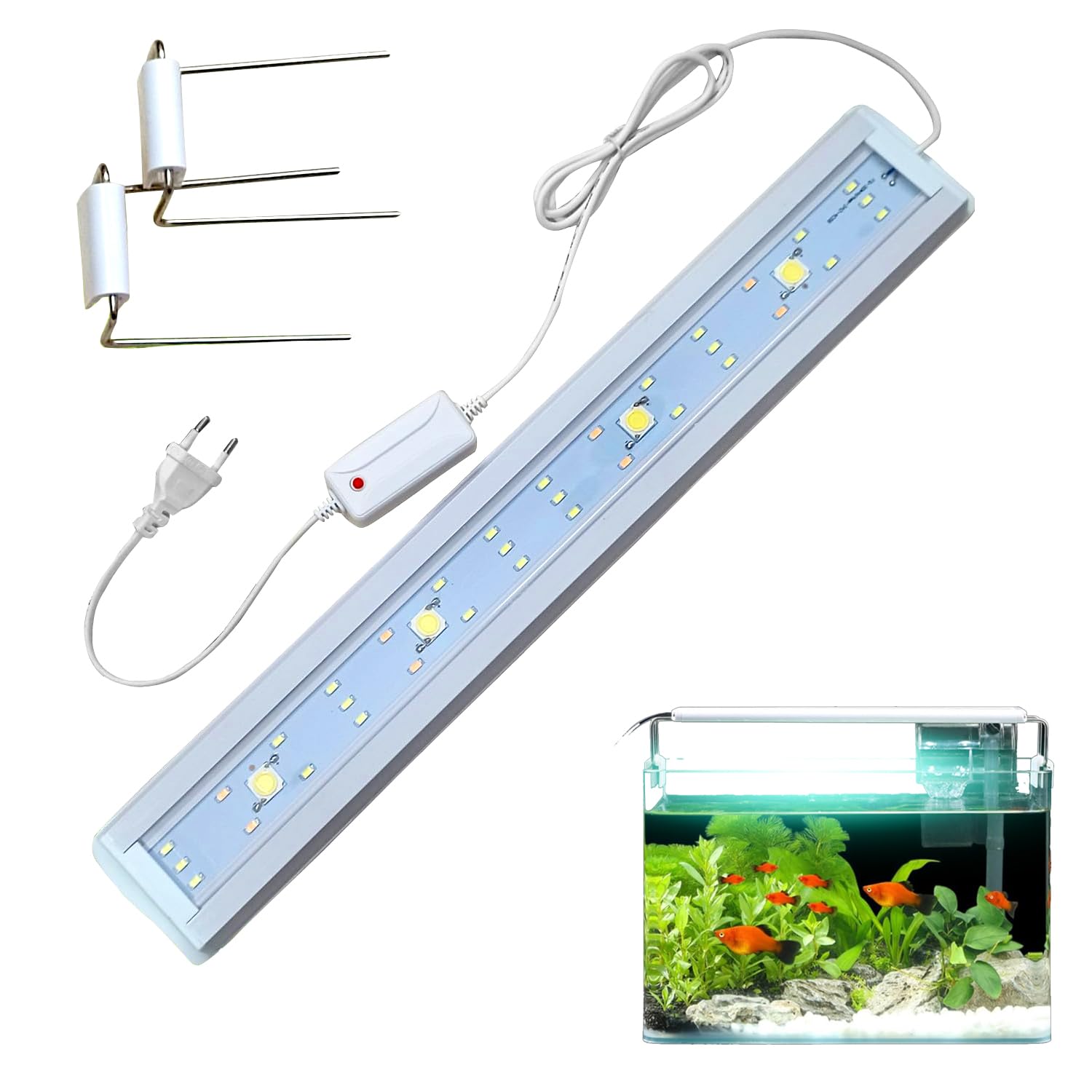 JAINSONS PET PRODUCTS Sobo COB LED Aquarium Light AL-480 | 21W Slim Full Spectrum Lamp Adjustable Brackets Slim Light for 50-60cm Planted Fish Tanks Bright Grow Light for Aquascaping Aquariums-image-15