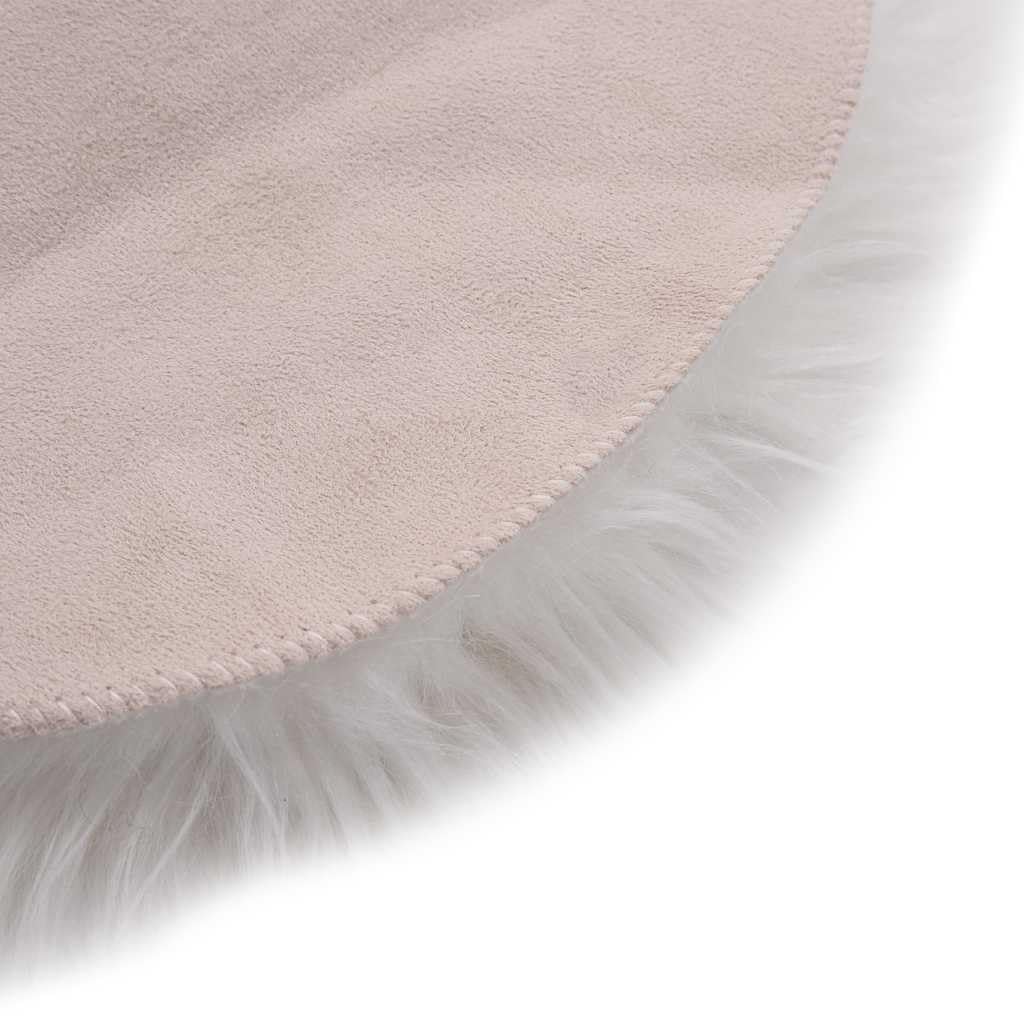 Tapis Peau de Mouton synthétique Blanc 60 x 90 cm antidérapant Doux Moelleux décoration intérieur Salon Chambre Bureau