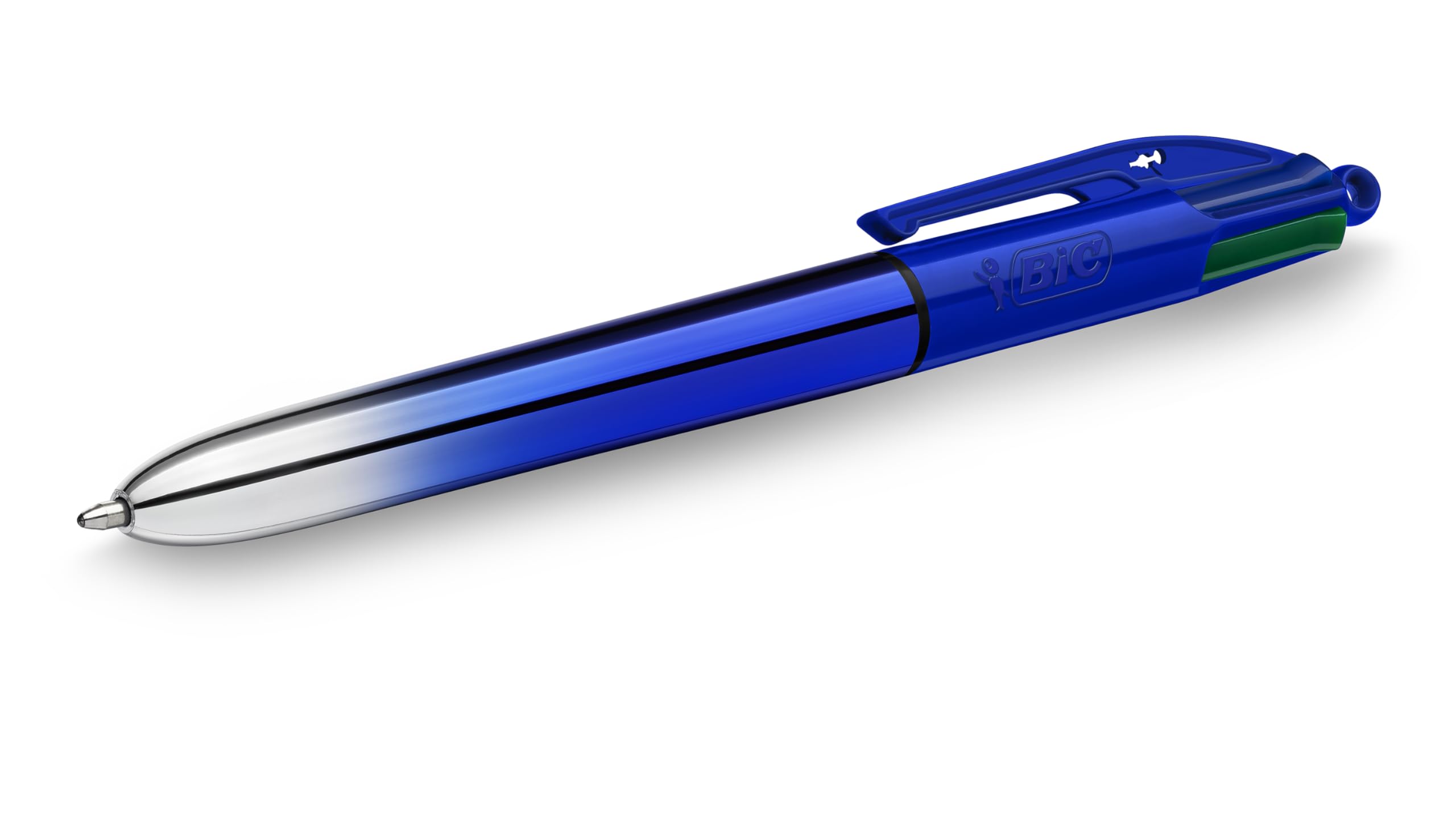 Penna sfera a scatto 4 Colori Smooth - 1.0 mm - fusto blu - Bic - conf. 12 pezzi