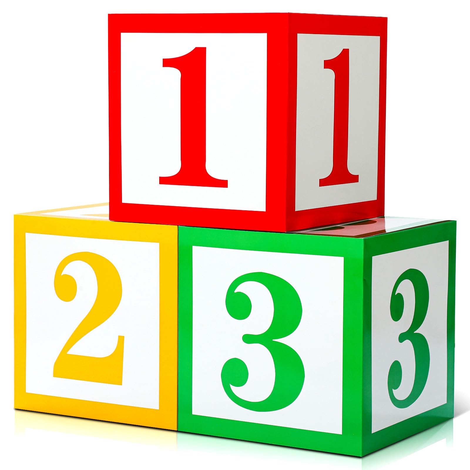 3 Pcs 123 Balloon Box Party Decoration Story Trunk or Treat Decoration Party Favor Number Balloon Box Inspire Cartoon Story Decor for Preschool