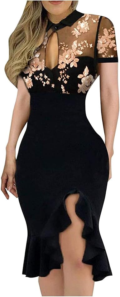 Women 2022 Ruffle Dress,Petite Dresses 