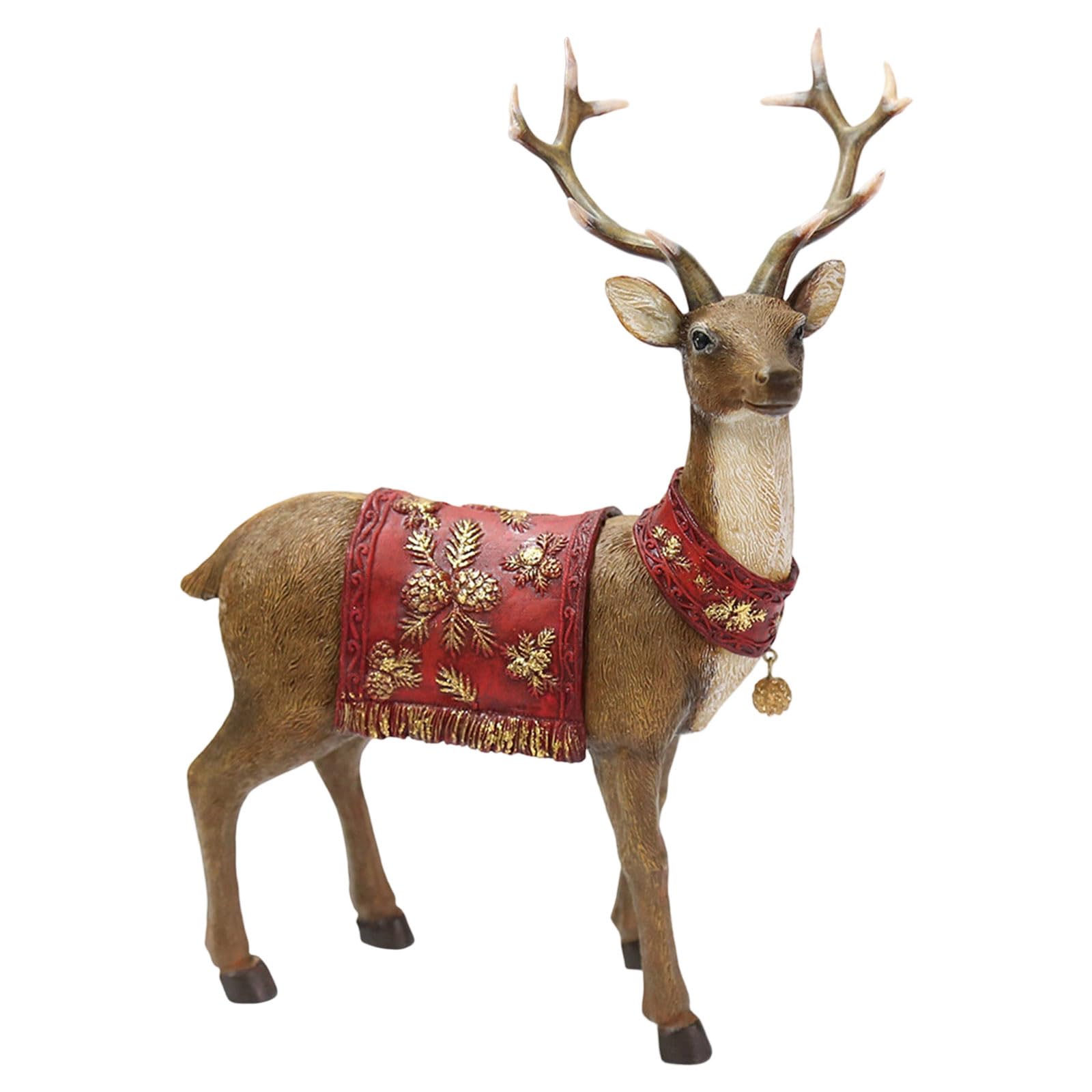 Laikoutd Christmas Reindeer Figurines Decorations Standing Deer Figures Deer Animal Model For Home Wine Cabinet Table Decors Tabletop Ornament
