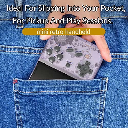 RG35XX Handheld Game Console with 5000 Games, 3.5inch IPS OCA Screen Linux System Chip Cortex-A9 Portable Handheld Nostalgic Arcade Retro Game Machine, 64g, 2100mAh (RG35XX Purple) - Image 5