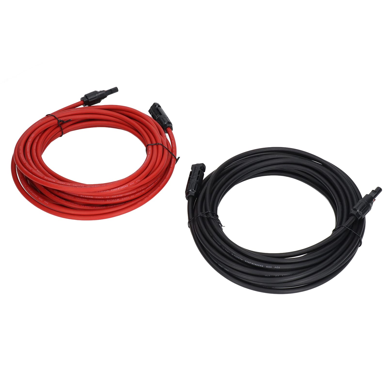 Cable de Extensión del Panel Solar, Aislamiento Shell del ² de la Resistencia de Oxidación 10AWG del Cable de Extensión Solar 6mm para Generar el Equipo (10 m/32,8 pies)