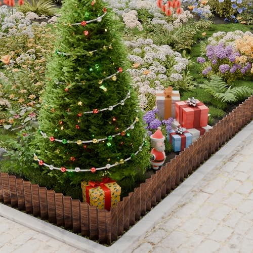 SnugNiture Corrugated Metal Garden Edging,6"×80'Sturdy Lawn Edging Border,Landscape Edging Border for Lawn, Flower Bed,Garden and Yard(Brown) by SnugNiture - Image 2