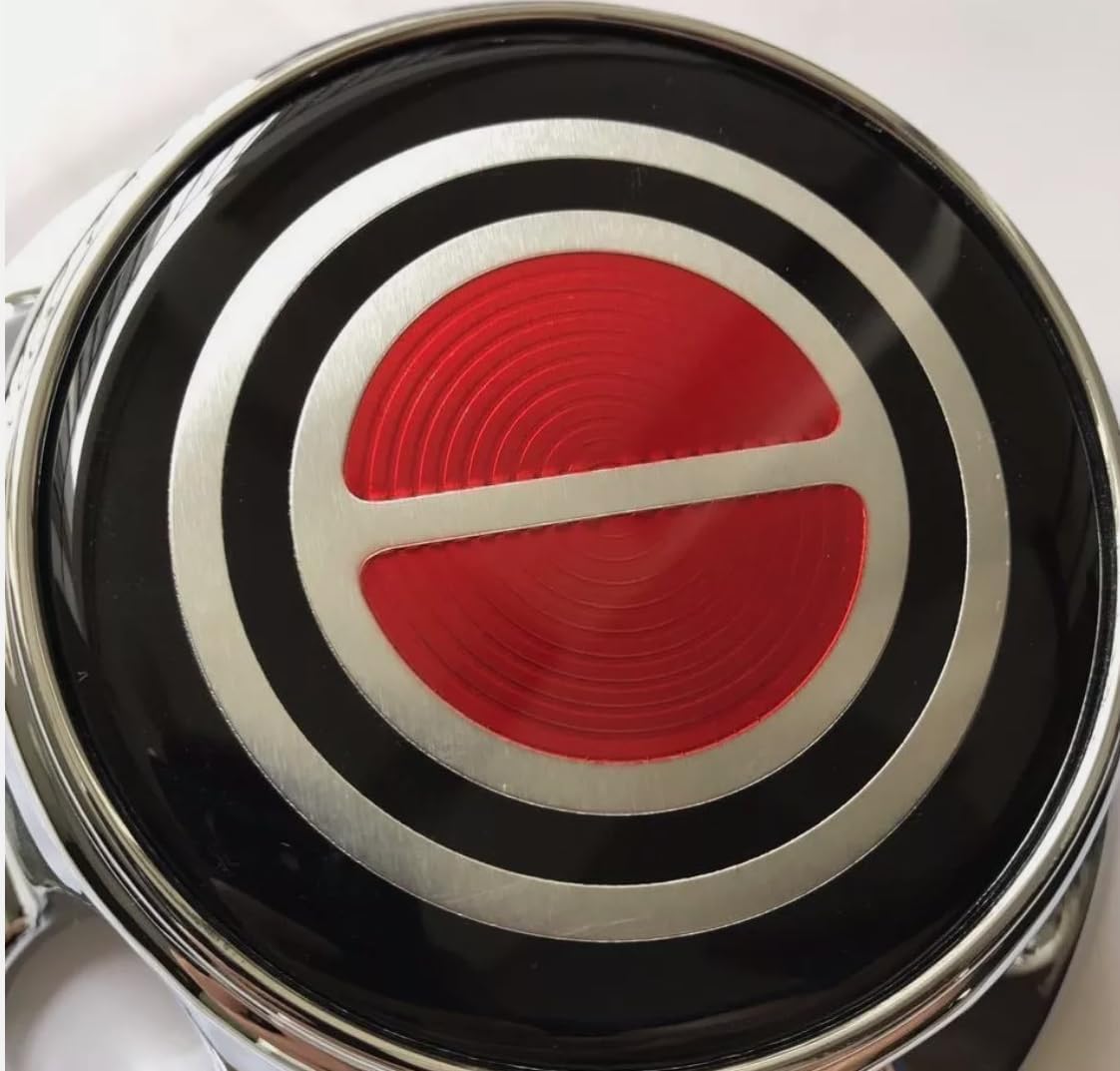 4pcs Fit 1980-1996 F150 Bronco Van Chrome Wheel Hub Center Caps RED Center (Red)