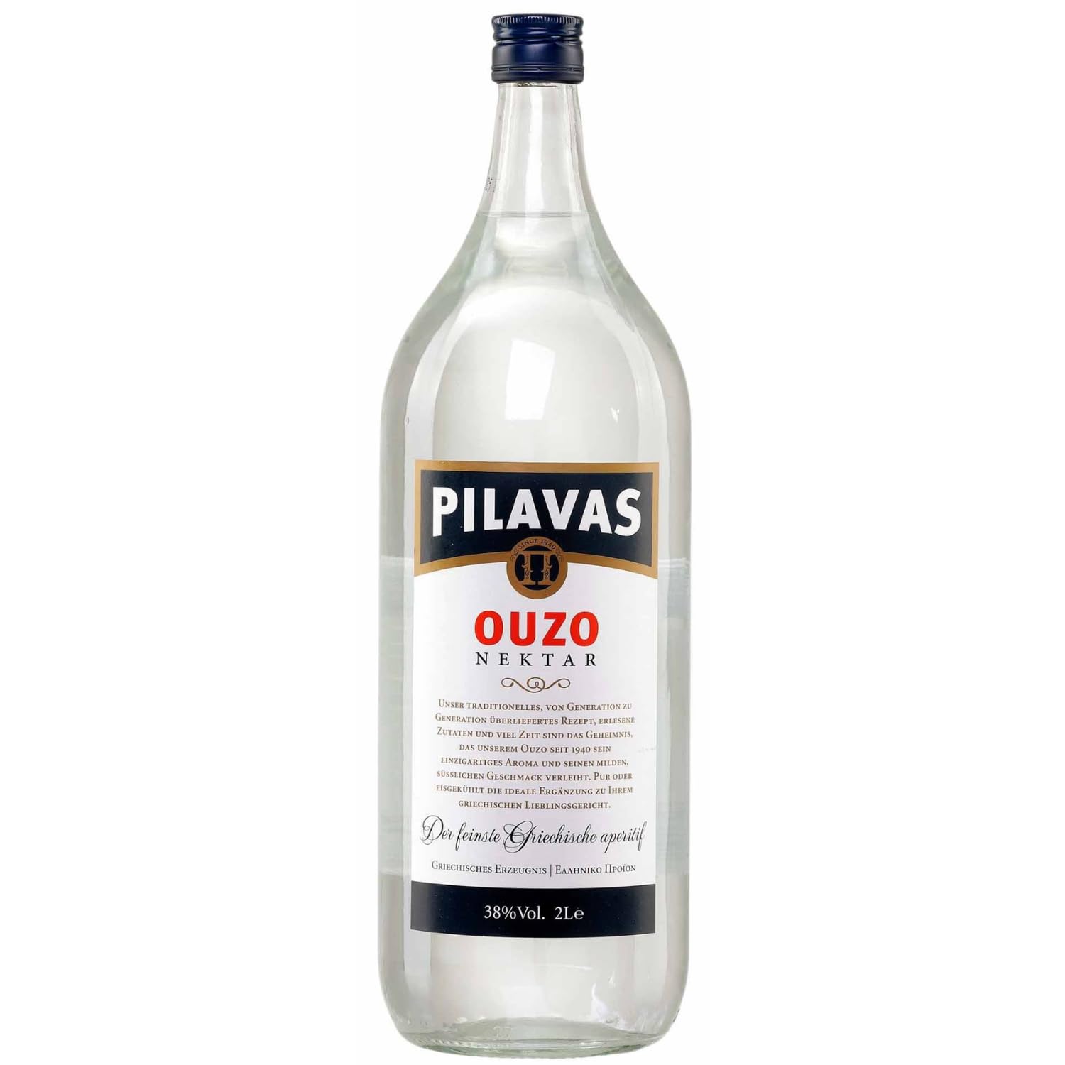 Ouzo Pilavas Nektar 38% 2000ml Flasche