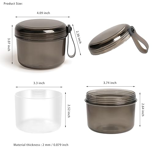 Miniatura 5 de Uouovo Caja de baño de dentadura grande mejorada 2023, caja de limpieza para dentaduras postizas sin fugas, cuidado limpio completo para dentaduras,