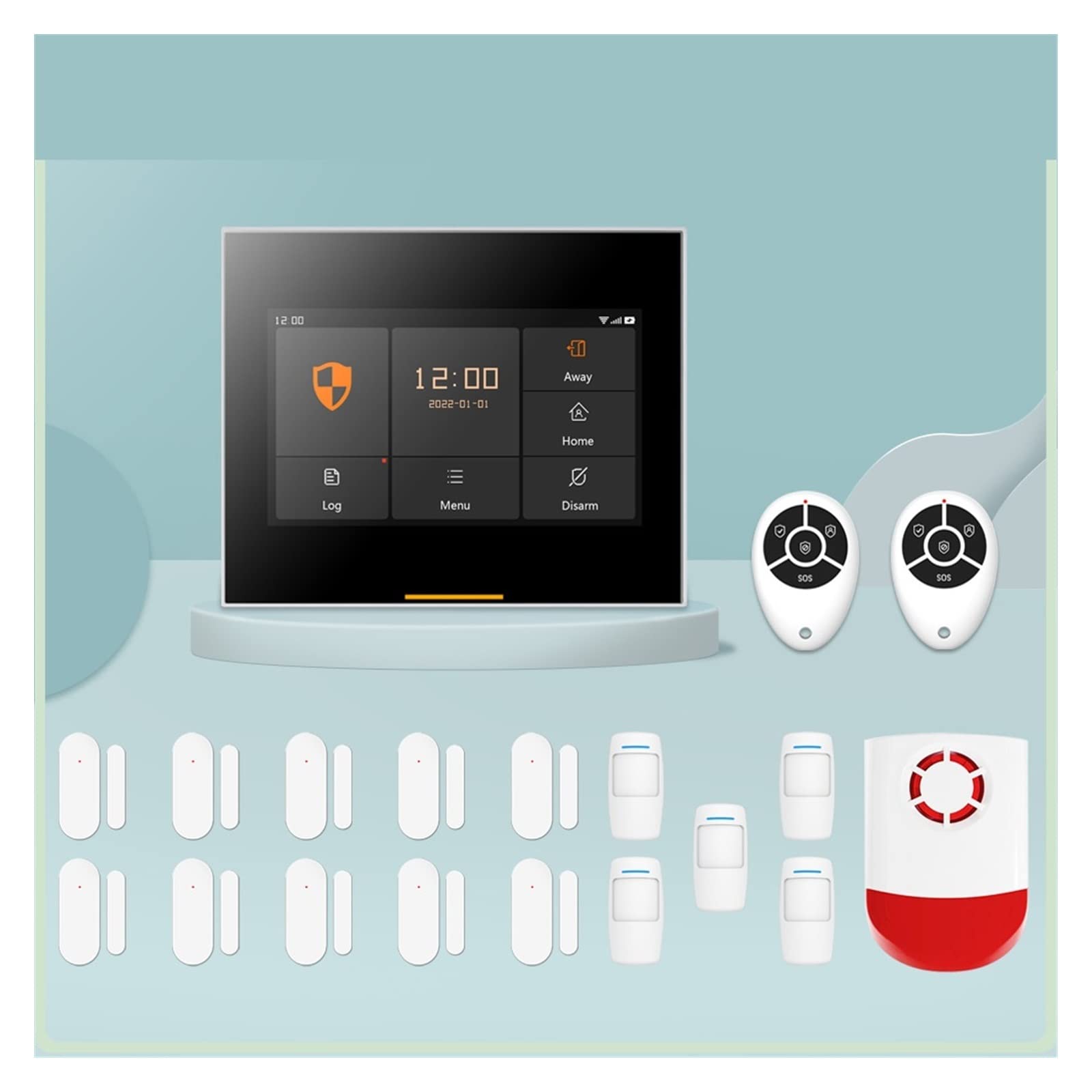 Sistema di Allarme di Sicurezza Domestica, Tuya Wireless di Allarme for la Sicurezza Domestica con Supporto del sensore Movimento Telecomando dell'app Anti-smantellamento(Ost-02-H501-Set-G)