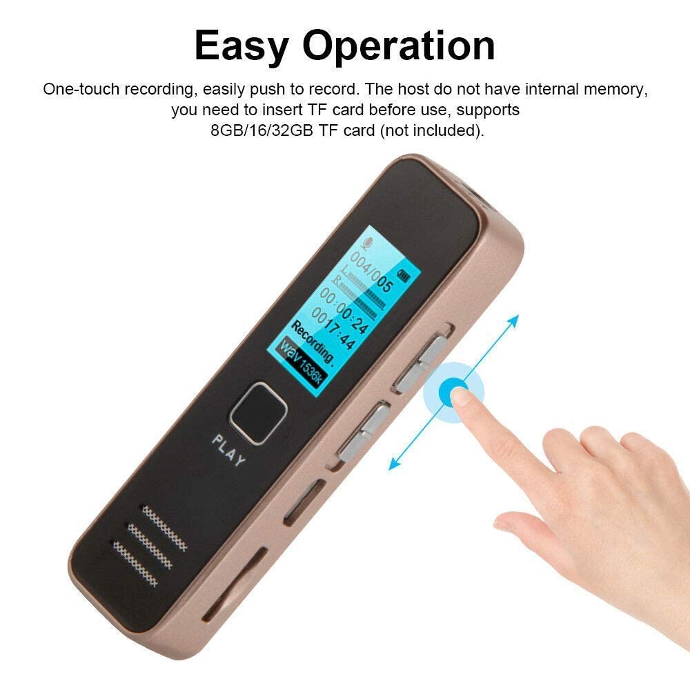 Favone Professional Light Weight Digital Voice Recorder with Playback (1.2 inch Display) 4