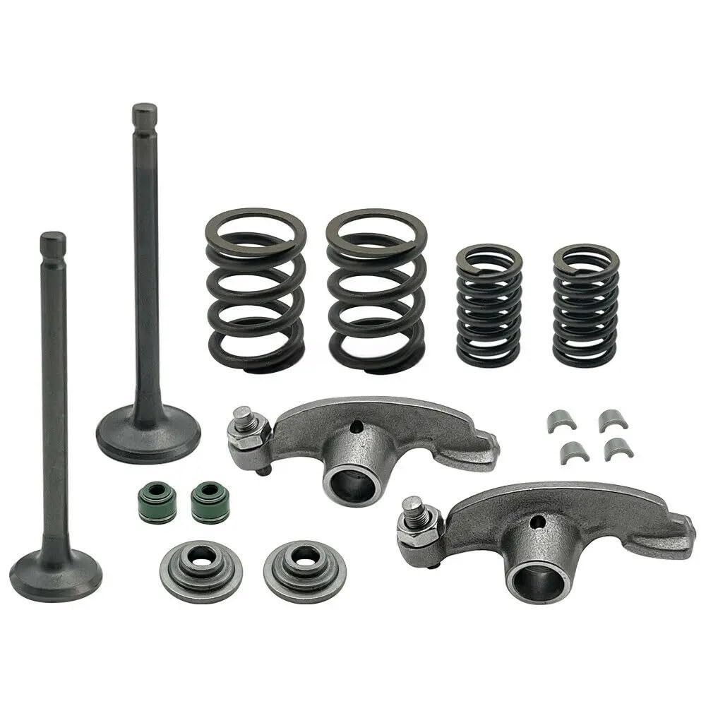 pieza distribución motor Compatible con Honda XR80R XR80 XR75 XL85S XL75 XR100 2X brazo basculante y válvulas de escape de admisión resorte varilla empujadora escape