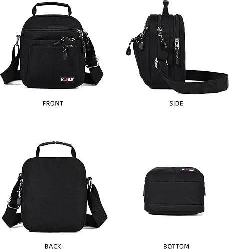 Miniatura 9 de KL928 Bolsa de mensajero para hombre Bolso cruzado de hombro, bolsa de viaje para hombre, bolso casual para trabajo y negocios