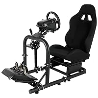 Vista 1 de Dardoo Racing Wheel Stand Cockpit with Black Seat Fits for Logitech G29 G920&G923 Thrustmaster T300RS TX Fanatec PC PS4 Xbox G920 Simulator Racing