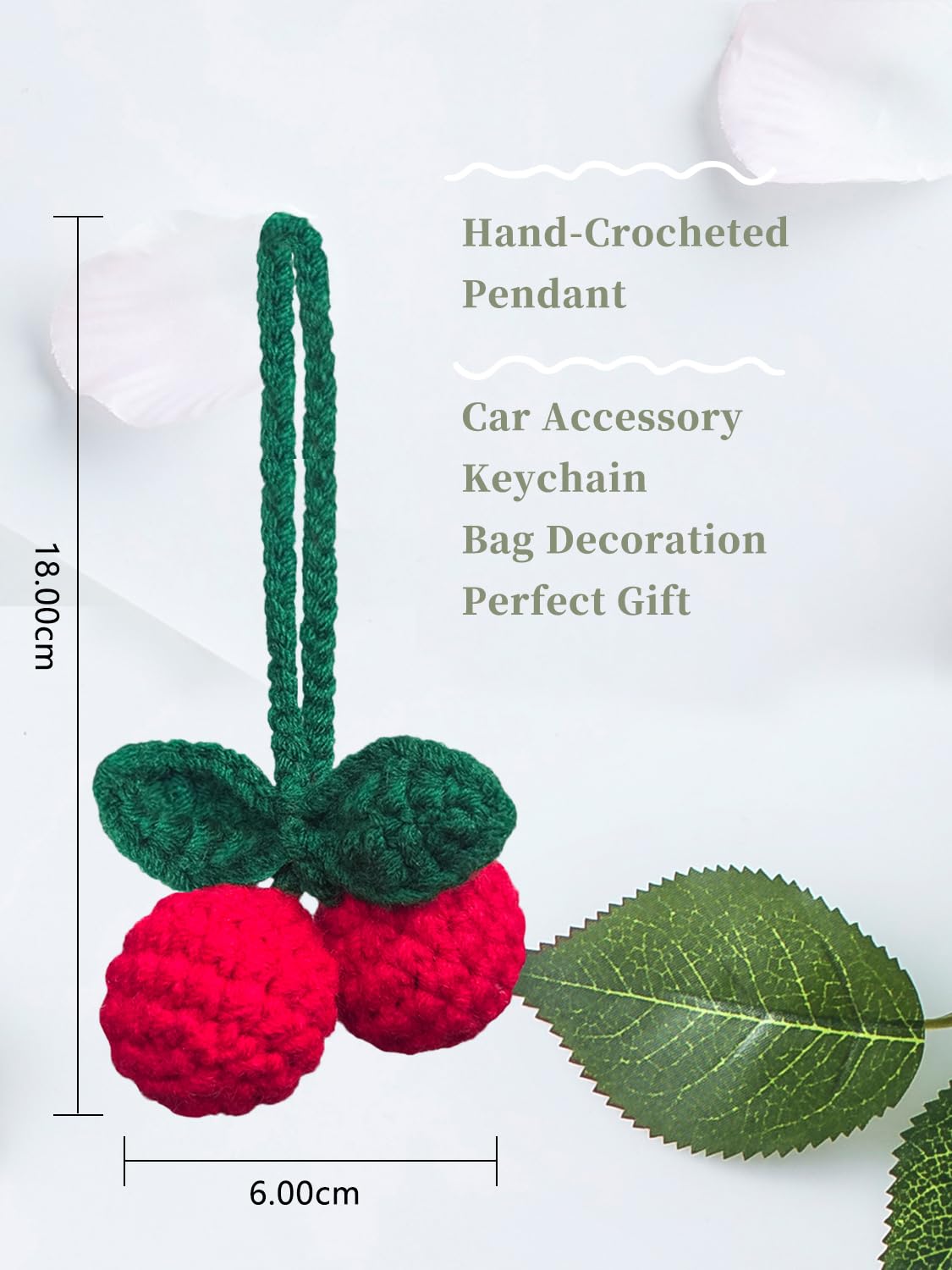 Décoration De Voiture En Forme De Cerise,Fermoir Mousqueton