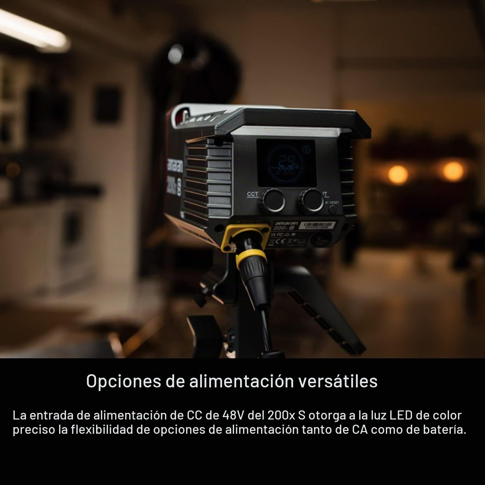 Aputure Amaran 200X S Luz de Video LED 200W Bicolor 2700K-6500K Montaje Bowens Luz Continua Control De Aplicación Bluetooth Ventilador Silencioso (Amaran 200XS)