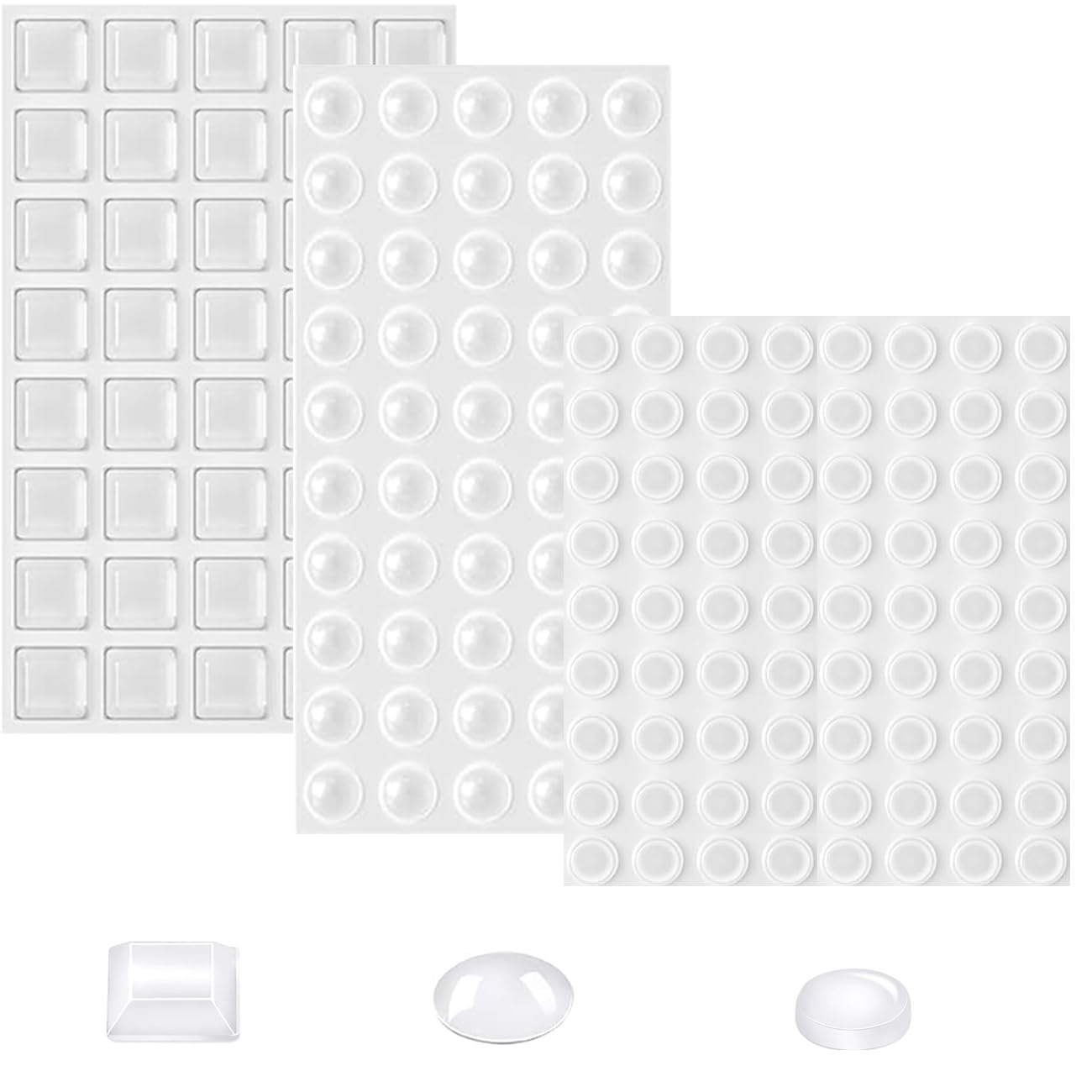 Uni-Fine 162 Elastic Buffer Transparent 3 Sizes Protective Buffer Furniture Buffer Rubber Buffer Self-Adhesive Stop Damper Door Buffer for Door Cabinet Furniture