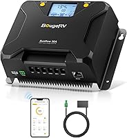 Vista 10 de BougeRV MPPT Controlador de carga solar de 40 A, con corte a baja temperatura, control de aplicación, LCD retroiluminado, regulador de panel solar