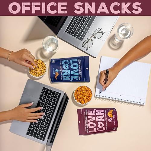 Miniatura 5 de LOVE CORN BBQ 0.7oz x 20 bolsas  Delicioso maíz crujiente  Snacks familiares saludables  Sin gluten, Kosher, sin OGM  Alternativa para papas fritas,