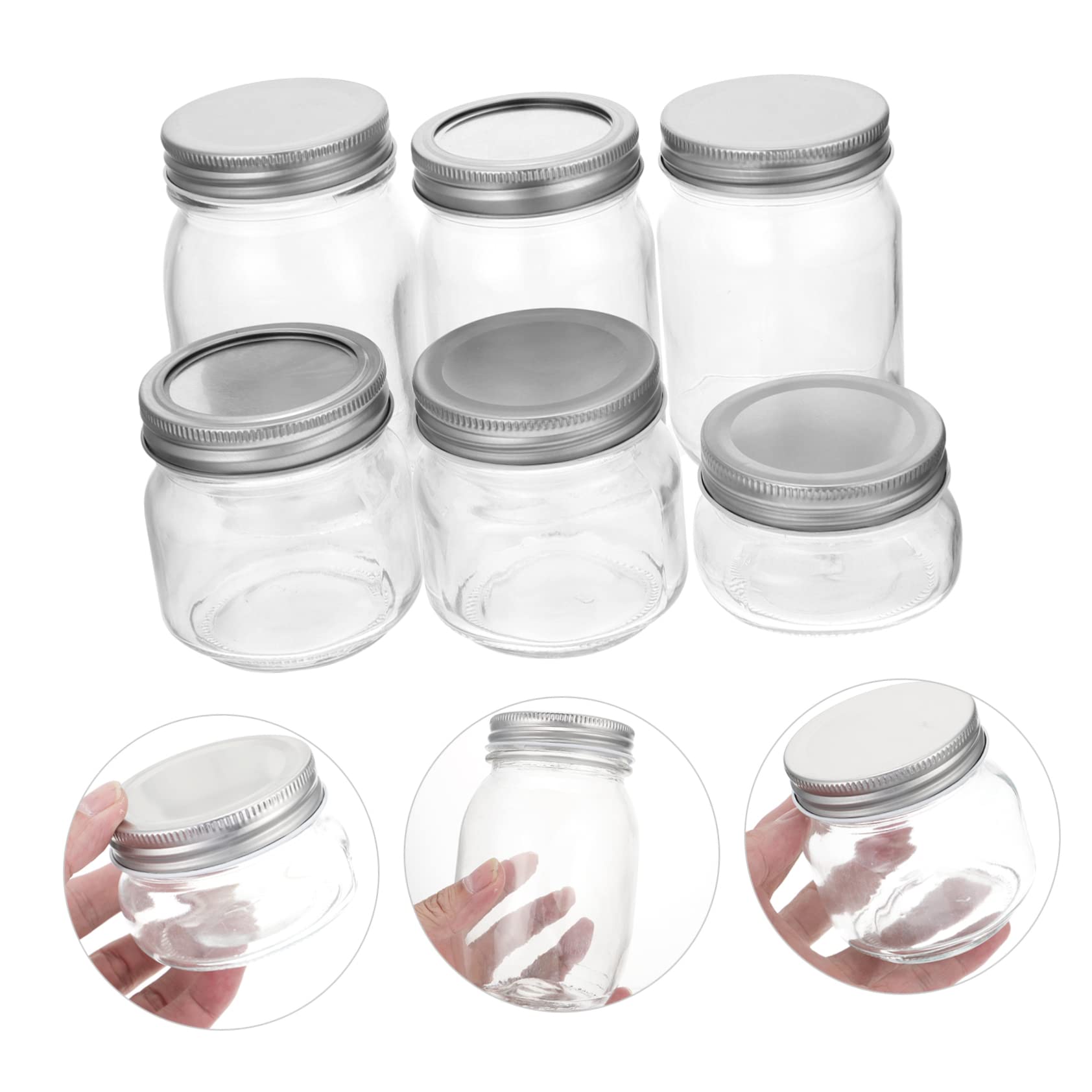 Zerodeko 6 Stück-pack Glas Verschlussdosen für Marmelade und Honig Luftdicht Hygienisch Vielseitig für Küche und Aufbewahrung Zufällige Farbe