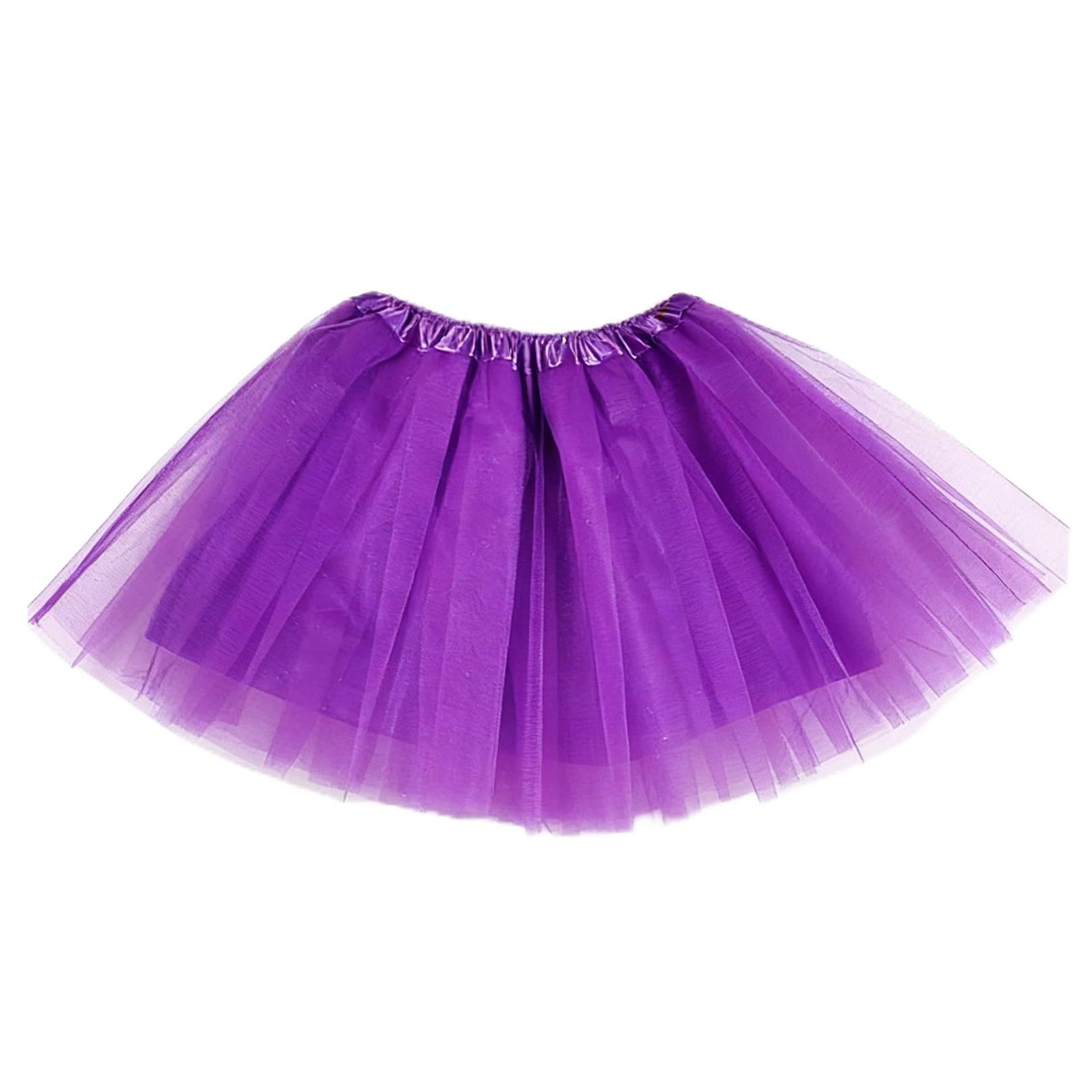 Pryon Women's Purple Tutu Skirts For ,Adult Puffy Tulle Skirts With Lining,Sparkly Fairy Ballerina Short Tutu Skirts Poofy Ballet Dance,For Girls Kids Halloween Party Cosplay Dress-Up Costume