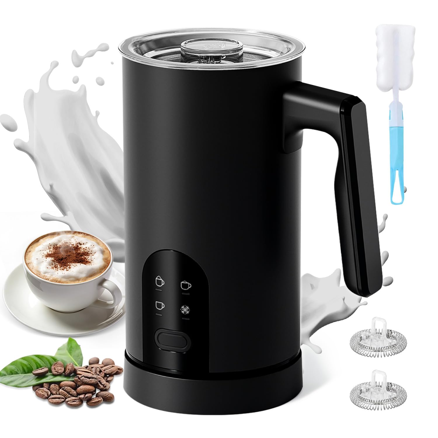 Photo 1 of Torlaist Milk Frother and Steamer, 4-in-1 Automatic Electric Milk Frother 11.8oz/350 ml, Instant Hot and Cold Foam Maker, Milk steamer Heater Foamer Warmer for Coffee, Cappuccino, Macchiato, Latte
