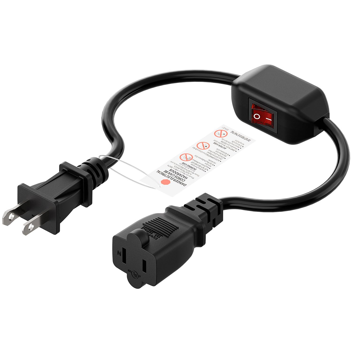 Amazon.com: Double Break On Off Switch Extension Cord, 2-Prong/2